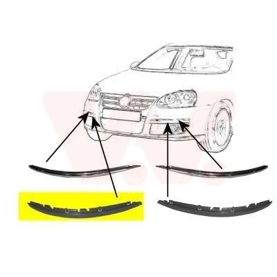 Imagen de VAN WEZEL 5886482 Cubierta, parachoques Delante, derecha VOLKSWAGEN: Golf 5, Jetta 3 norauto, oscaro, mister auto