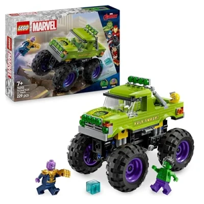 Imagen de LEGO Marvel Camión de Hulk vs. Thanos Juguete Construcción, Minifiguras y Vehículo los Vengadores, Gran Todoterreno, Regalo para Niños Niñas 7 Años en Adelante 76312