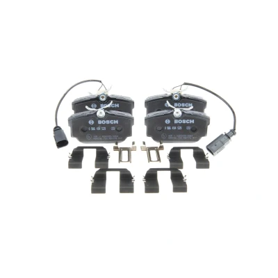 Imagen de BOSCH 0 986 494 529 Juego de pastillas freno Low Metallic con sensor desgaste incorporado Chapa antichirridos, instrucciones montaje