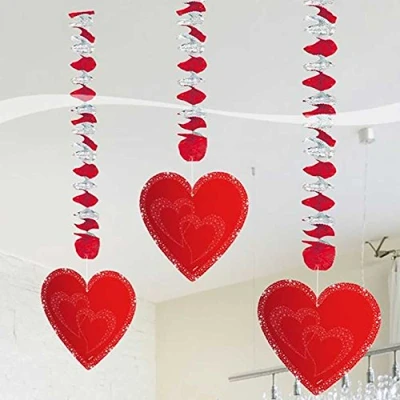 Imagen de Folat Perchas Corazones 3 piezas, color rojo, talla única (24454)