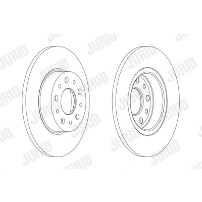 Imagen de JURID 563064JC Disco de freno 251 10 5 98 macizo revestido sin tornillos FIAT: Tipo Familiar, 500L