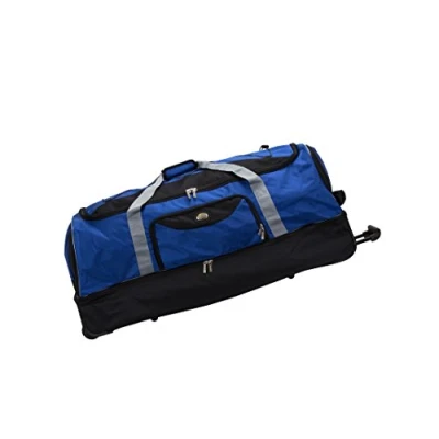 Imagen de Rockland 40&quot; Drop Bottom Rolling Duffle Bag Duffel, Navy, One Size