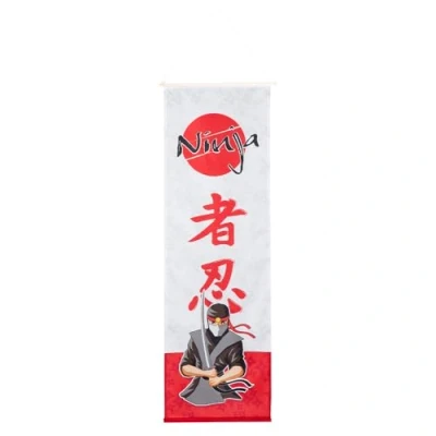 Imagen de Boland 50418 Banner Ninja de poliéster, 30 x 100 cm, decoración, fiesta lema, decoración colgante