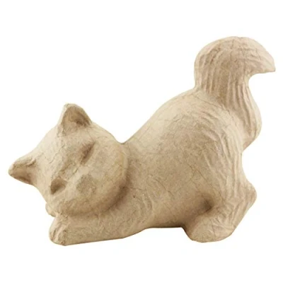 Imagen de Décopatch SA115O Un support en papier brun mâché 20x15x10,5 cm, Chat songeur