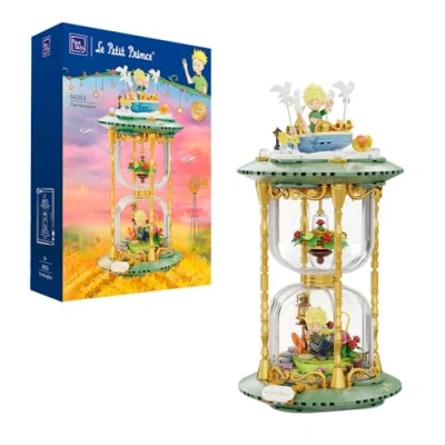 Imagen de PANTASY el Set de Bloques Construcción del Reloj Arena Pequeño Príncipe, Kit Creativo para Adultos y Adolescentes, Modelo Decorativo Hogar la Oficina