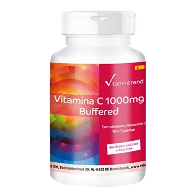 Imagen de Vitamina C 1000mg Buffered Vitamin Ascorbato de Calcio 180 Cápsulas ¡Para 6 meses! Vitamintrend®