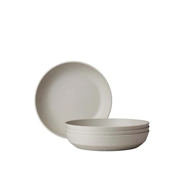 Imagen de Mepal Plato hondo 4 piezas Silueta Apto para lavavajillas y microondas Platos de plástico llanos Vajilla 21 cm Nordic white