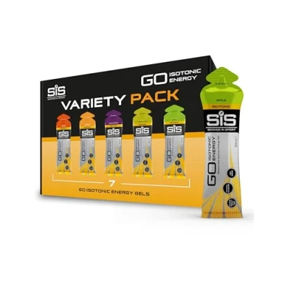 Imagen de Science in Sport GO Gel Energético Isotónico 7cx 60ml Variado, Vegano Formulación isotónica con 22g de carbohidratos, Buen proveedor energía, Alternativa óptima a las bebidas isotónicas.