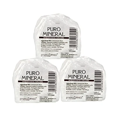 Imagen de Lynpha Vitale Desodorante de Alumbre Amonio Natural en Piedra Bruto Kit pesas 475/525 gr Puro Mineral Cantitad: 2/5 piedras