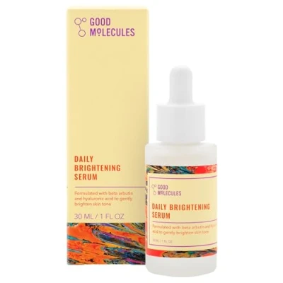 Imagen de Good Molecules Daily Brightening Serum 30ml/1oz Sérum facial hidratante con beta arbutina y ácido hialurónico para hacer brillar equilibrar el tono la textura, cuidado de piel cara