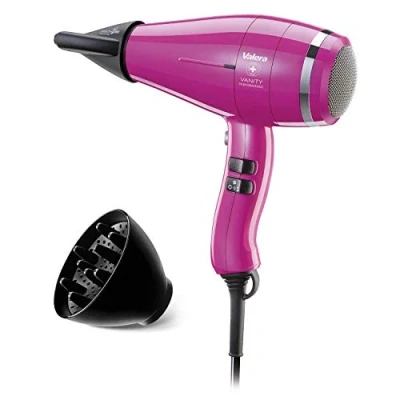 Imagen de Valera Vanity Performance Hot Pink, secador de pelo profesional con iones, para un secado rápido y silencioso, 2400 vatios, color Pink/Rosa