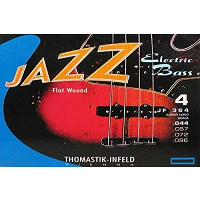 Imagen de Thomastik cuerdas para Bajo Eléctrico Jazz Bass Serie niquel entorchado plano juego 4 JF364 escala extra larga 36&quot;