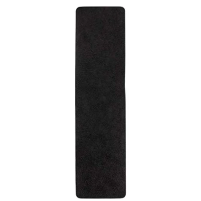 Imagen de Misento Shaggy Alfombra de Pelo Largo para salón (100% Polipropileno, 67 x 140 cm), Color Negro, 300 cm