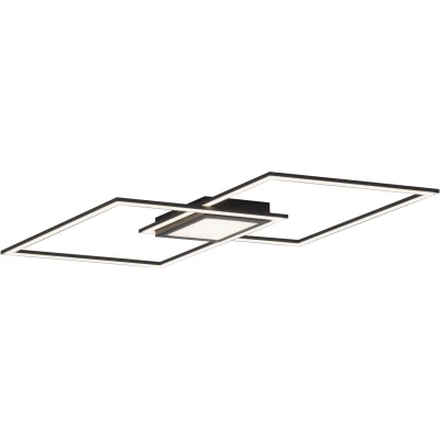 Imagen de JUST LIGHT. Plafón LED Asmin, CCT, negro, 106x37cm