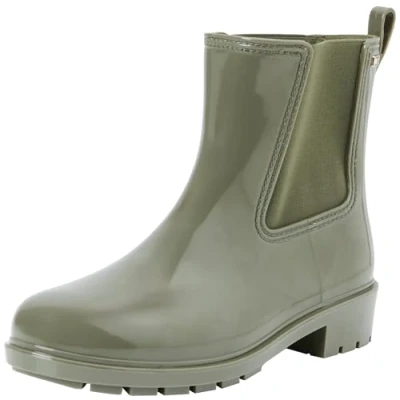 Imagen de Tommy Hilfiger Botas de lluvia Mujer Flag Rainboot antideslizante, Verde (Utility Olive), 37