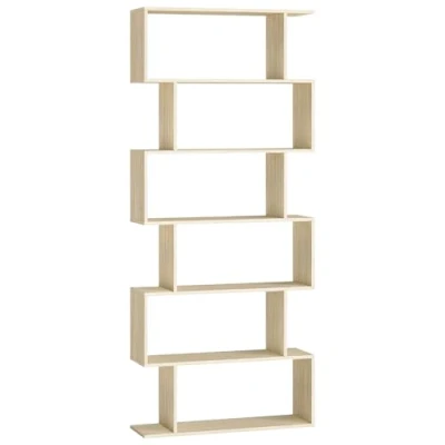Imagen de VASAGLE Biblioteca, Librería de 6 Niveles, 24 x 70 191 cm, Estantería, Armario Libros, Separador Espacios, para Salón, Dormitorio, Estudio, Oficina, Beige Natural LBC061L01