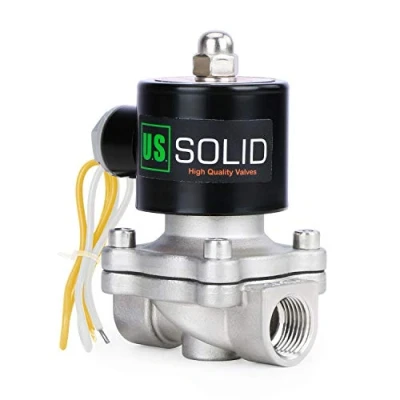 Imagen de U.S. Solid 220V AC 3/4&quot; G Válvula De Solenoide Eléctrica Acero Inoxidable Normalmente Cerrado Solenoid Valve Impulsado Directamente para Agua Aire Aceite Diesel Viton Material del sello