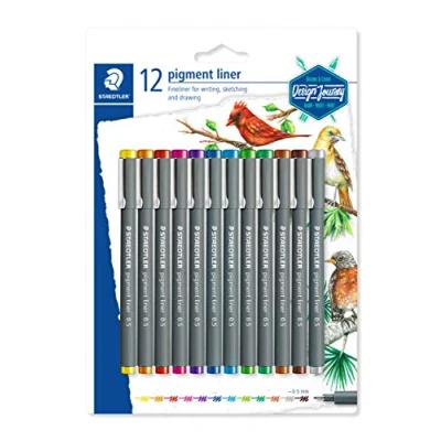 Imagen de Staedtler 30805SBK12. Rotuladores Fineliner Pigment Liner. Estuche con 12 Unidades, Multicolor