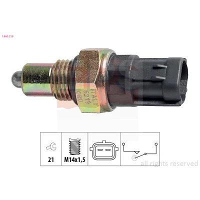 Imagen de EPS 1.860.219 Interruptor, piloto de marcha atrás Made in Italy OE Equivalent SUZUKI: SX4 I Hatchback