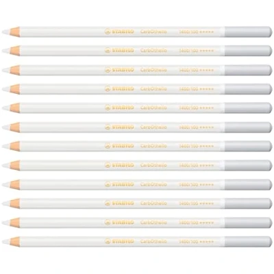 Imagen de Lápiz de Color tiza pastel STABILO CarbOthello Caja con 12 unidades blanco titaneo