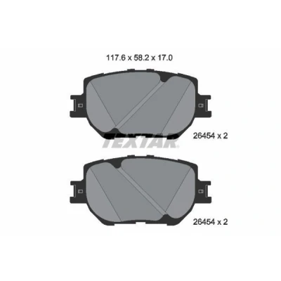 Imagen de TEXTAR 2645401 Juego de pastillas freno no preparado para indicador desgaste con accesorios LEXUS: IS 3