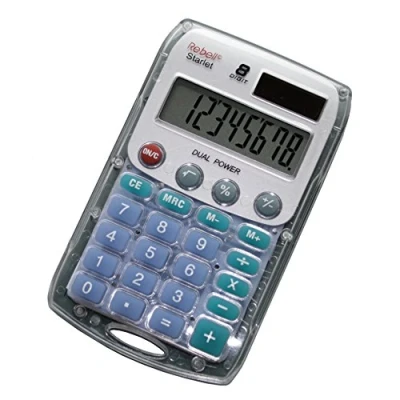 Imagen de Rebell RE STARLET Calculadora de bolsillo (8 dígitos, 8 dígitos), transparente