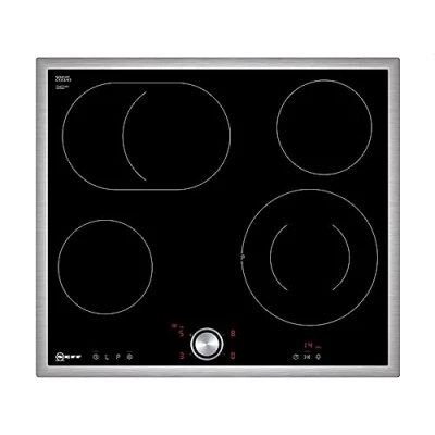 Imagen de Neff Placa eléctrica T16BT76N0 N70/60 cm/Twistpad/zona de asado/vitrocerámica, estructura acero inoxidable con almohadilla giratoria