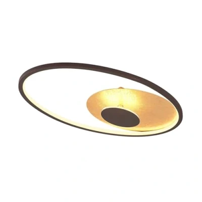 Imagen de Plafón LED Lindby Feival, 61 cm x 36 cm, óxido/oro