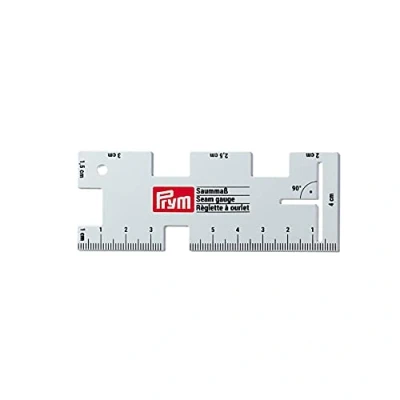 Imagen de Prym 610736 Saummaß, Metall, 14,8 x 7,2 2,5 cm Medidor de Costuras, Metal, Metálico, 14.8 7.2 2.5