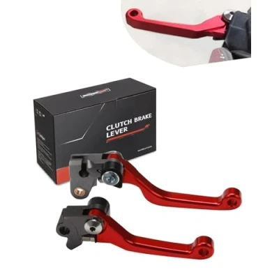 Imagen de Palanca de Embrague,Manetas Moto Embrague Plegable Billet para CR80R CR85R 98 07 CRF150R 17 CR125R CR250R 92 03 CRF450R 02 Rojo