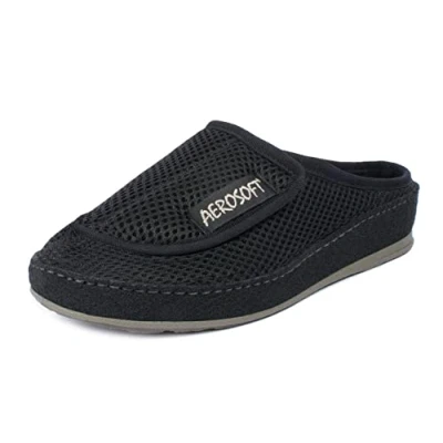 Imagen de Aerosoft zapatilla 6032 4P mujer hombre antideslizante transpirables (negro, 39)