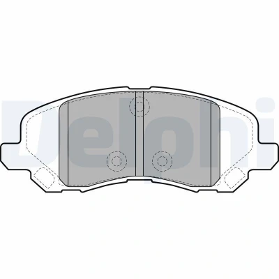 Imagen de DELPHI LP2038 Juego de pastillas freno con avisador acústico desgaste Chapa antichirridos accesorios DODGE: Caliber, Avenger Berlina