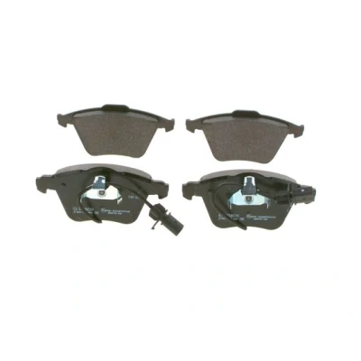 Imagen de BOSCH 0 986 494 104 Juego de pastillas freno Low Metallic con sensor desgaste incorporado Chapa antichirridos, clip émbolo norauto,
