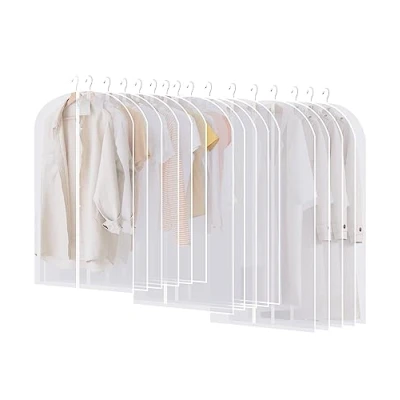 Imagen de 16 Funda para Guardar Ropa, Transparente Bolsa de Traje Almacenaje Ropa Armario, Antipolvo Impermeable con Humedad Vestidos, Abrigos, Apparel, Camisas, 60 x 120/100/80 cm