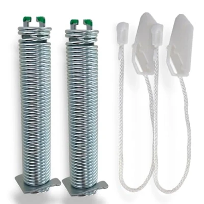 Imagen de DL pro 2x Resorte de bisagra puerta con cable para Bosch Siemens 00754870 754870 Kit reparación Código color verde SilencePlus SuperSilence Active Water Eco Lavavajillas