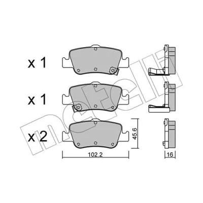 Imagen de Juego de pastillas METELLI 22 0796 0