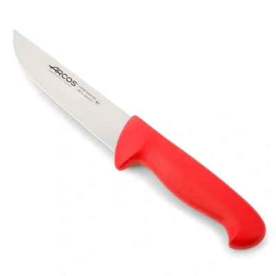 Imagen de Arcos Cuchillo carnicero Acero Inoxidable Nitrum y Hoja 200 mm. cocina profesional para cortar carne, pescado verduras. Mango ergonómico polioximetileno. Serie 2900. Color rojo.