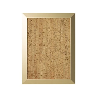 Imagen de Bi Office Tablón de Anuncios Kamashi, Corcho Decorativo, Marco MDF dorado, 90x60cm