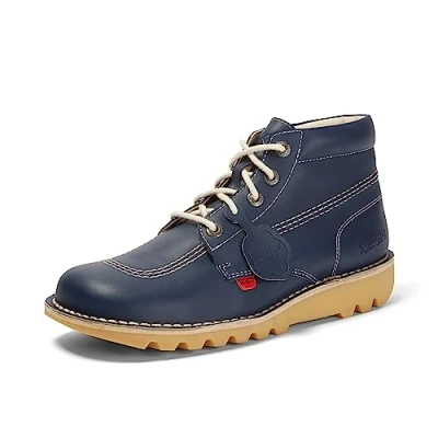 Imagen de Kickers Vegan Kick Hi Classic Ankle Boots, Plant Based Material, Extra Comfortable, Added Durability, Premium Quality, Ve Unisex Adulto, Azul Marino, 39 EU