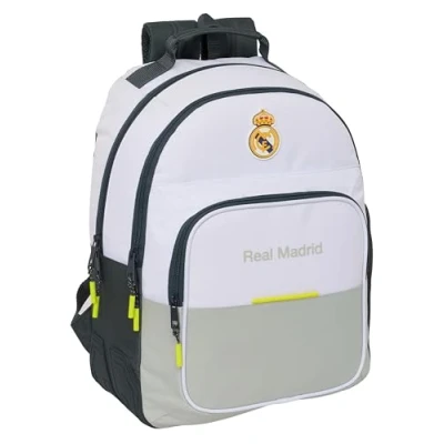 Imagen de Safta REAL MADRID EQUIPACIÓN 25/26 Mochila Escolar Adaptable a Carro, Mochila, Ideal para Niños de Diferentes Edades, Cómoda y Versátil, Calidad Resistencia, 32x15x42 cm