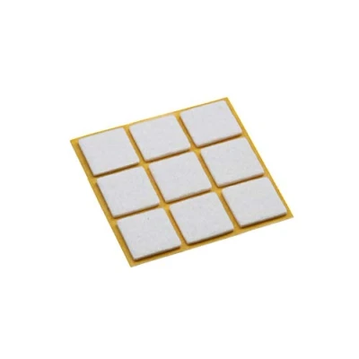 Imagen de Metafranc 645156 Protectores de fieltro para muebles y sillas, autoadhesivos, 9 unidades, color blanco, 25 x mm (9 Stück)