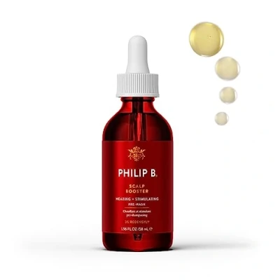 Imagen de Philip B Scalp Booster 60ml tratamiento fortalecedor antes del champú