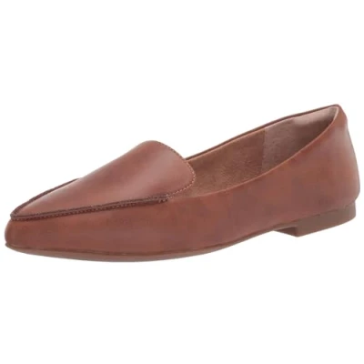 Imagen de Amazon Essentials Mocasín Plano Mujer, Castaño Cuero de Imitación, 44 EU
