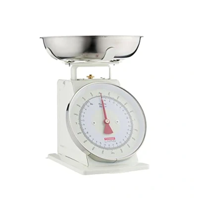 Imagen de Typhoon Living Kitchen Báscula de pesaje con cuenco acero inoxidable, 15 x 26 22 cm, color crema