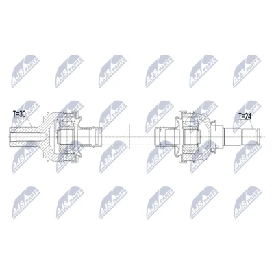 Imagen de NTY NPW ME 223 Árbol de Transmisión Eje trasero, derecha 825mm automática