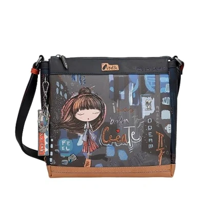 Imagen de Anekke Bandolera de Mujer Rectangular Hombro Polipiel con 1 Asa y Cierre Cremallera Contemporary Accesorios Complementos Medidas 25x24x7 cm