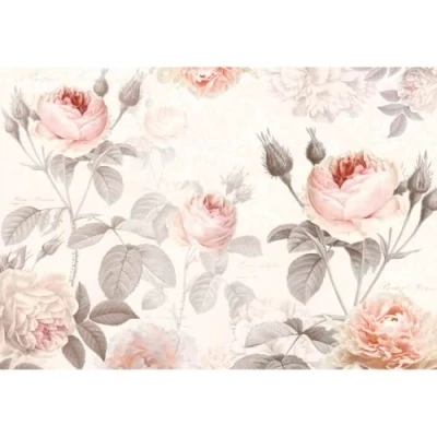 Imagen de Komar 1 XXL4 034 368 x 248 cm la maison, diseño floral papel pintado de (4 unidades), color rosa