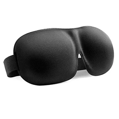 Imagen de Antifaz para dormir mujeres y hombres, diseño patentado 100% opaco Sleep Mask Comfort Eye Eyek Blindfold Negro
