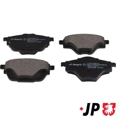 Imagen de JP GROUP 3163700610 Juego de pastillas freno Eje trasero excl. contacto avisador desgaste PEUGEOT: 308 II Hatchback, SW 2, 3008 SUV