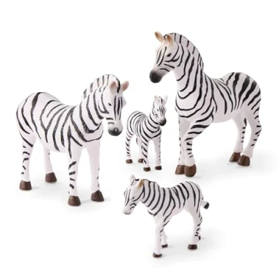 Imagen de Terra by Battat AN2825Z Juguete Estatuilla Familia Cebra Safari Animales de la Selva Zebra Family, Multicolor (Branford Ltd. AN2728Z)